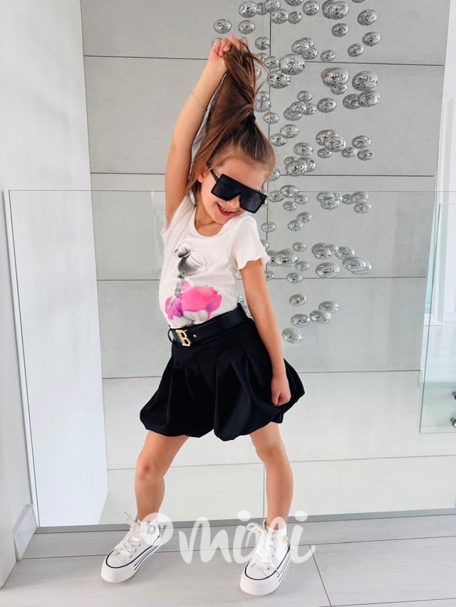 Balonové sukňokraťasy s páskem black