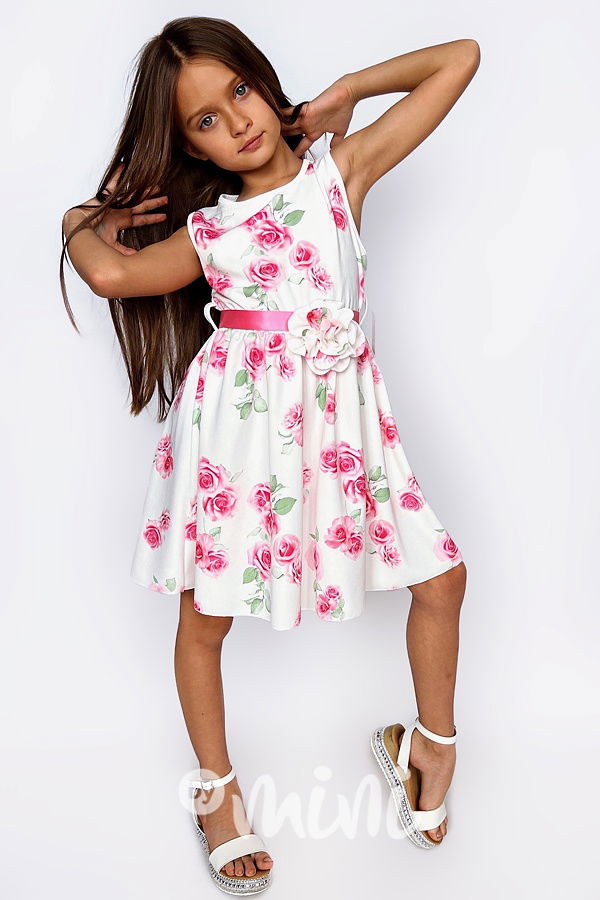 Summer flower šaty pink