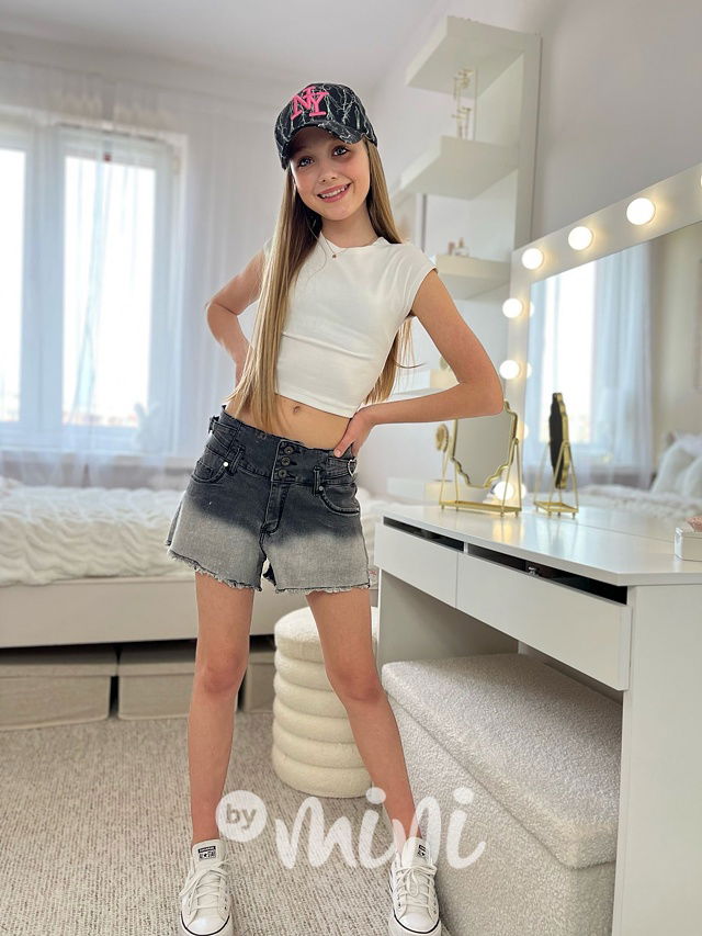 Denim ombre kraťasy HEART
