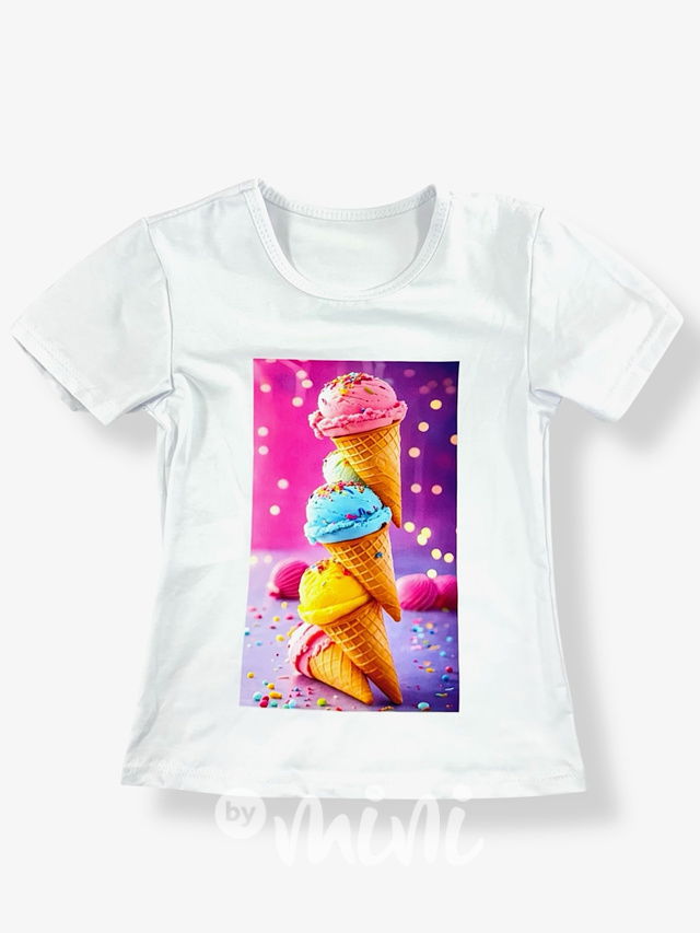 Ice cream triko bílé