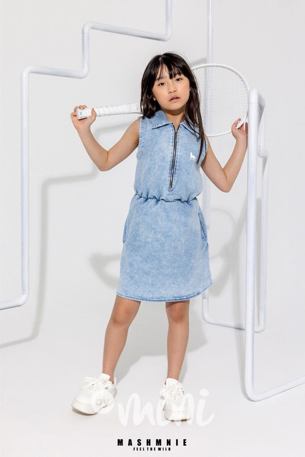 Mash Mnie denim šaty blue