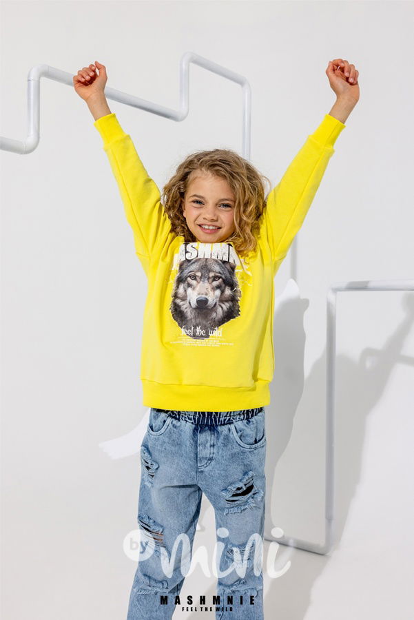 Mash Mnie mikina WOLF yellow