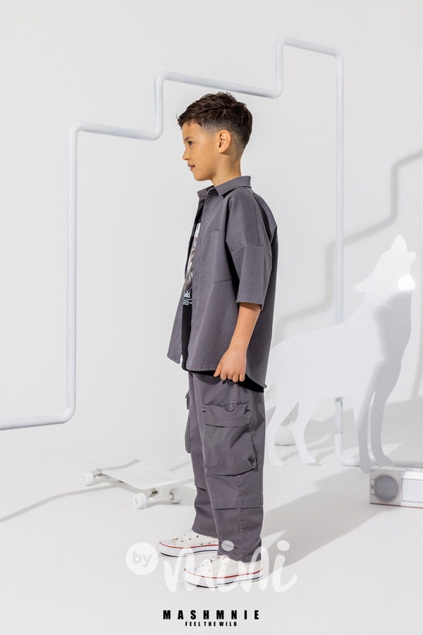 Mash Mnie maxi barel volné kapsáče grafit