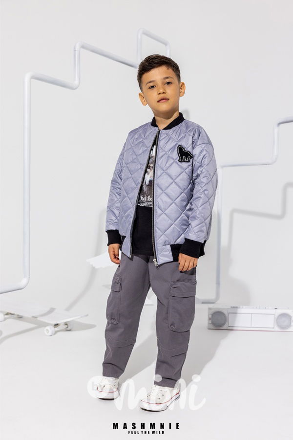 Mash Mnie prošívaná bomber bunda grey