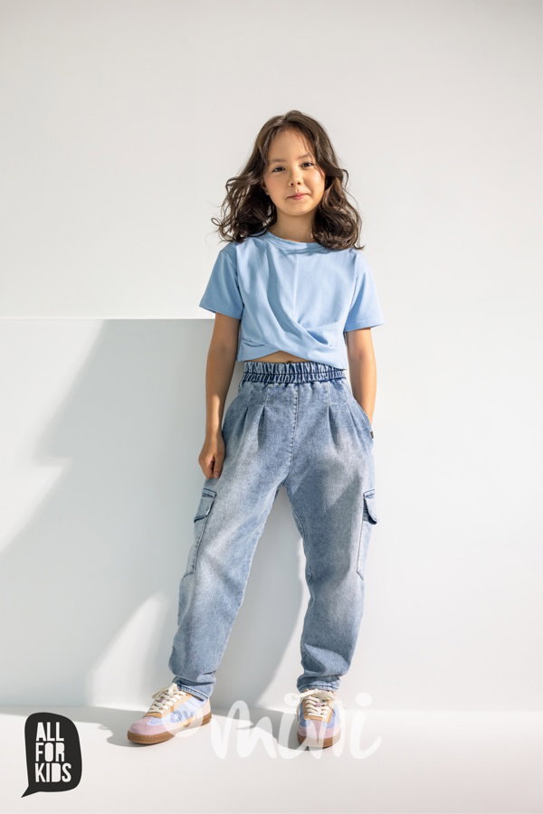 All for kids twist crop triko baby blue