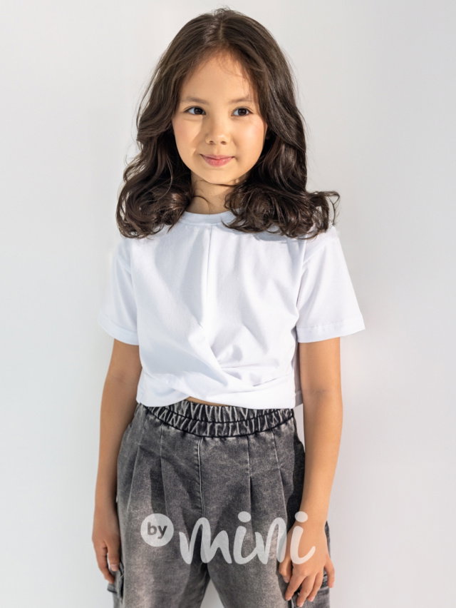 All for kids twist crop triko white