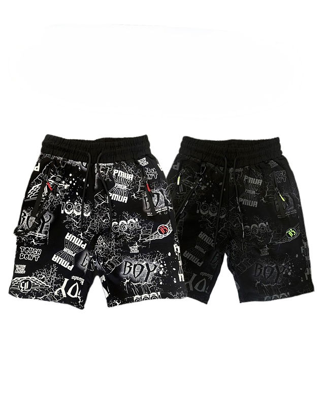 Kraťasy BOY s karabinou black/white