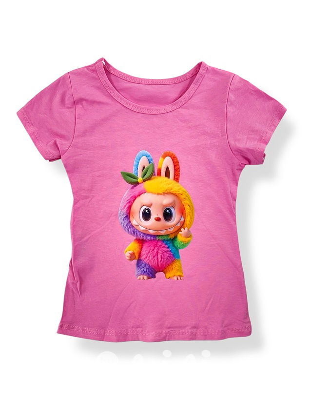 Labubu rainbow monster triko pink
