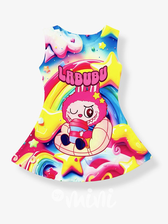 Labubu letní šaty RAINBOW