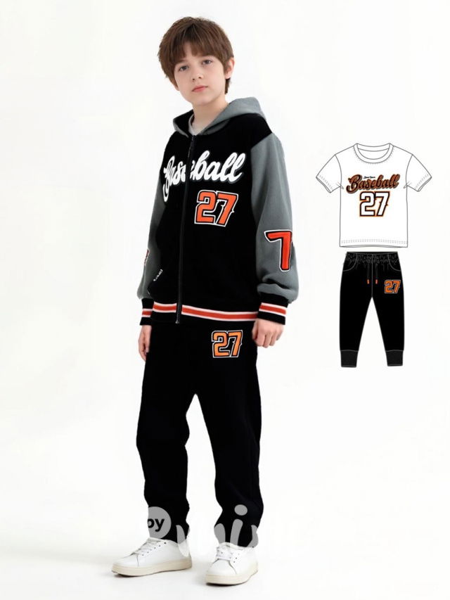 Baseball 3-dílný set black