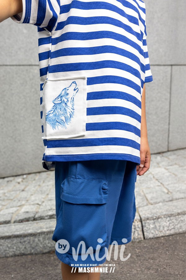 Mash Mnie long cargo shorts blue