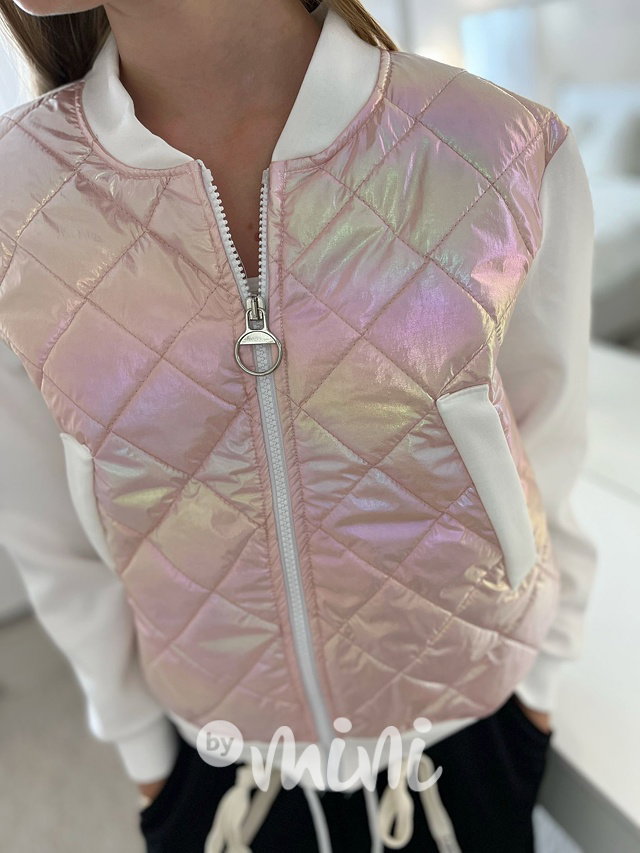 Mikinová bunda metallic