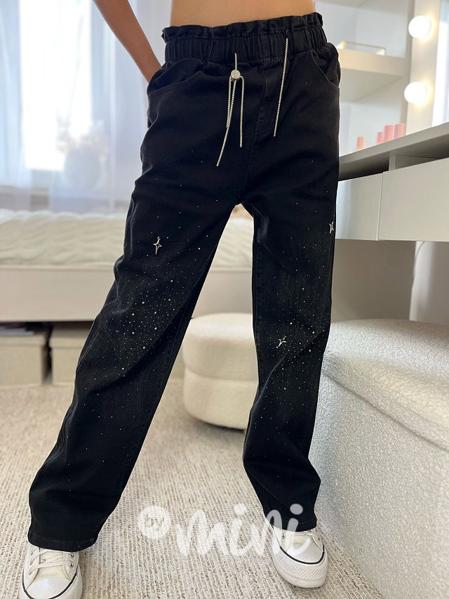 Black denim volné džíny STAR