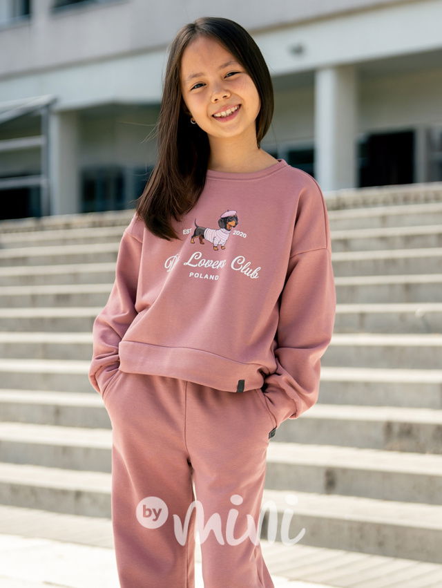 All for kids mikina dog lovers pink