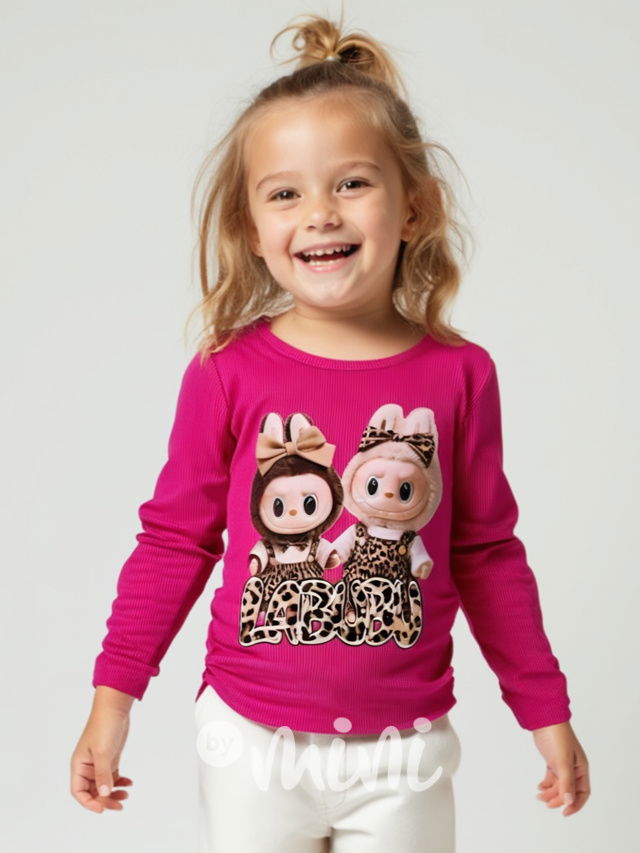 Labubu longsleeve blůzka GIRLS malinová