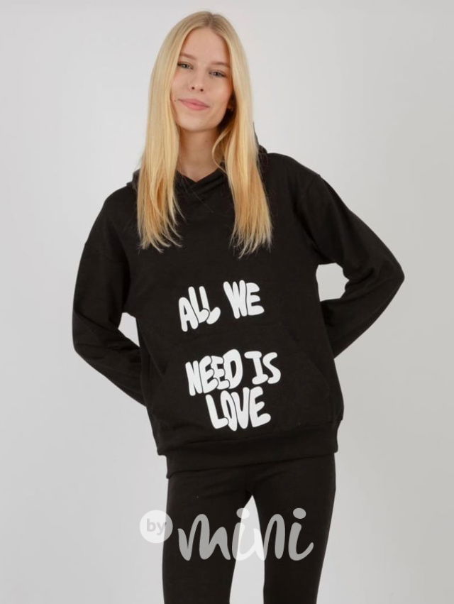 Mikina LOVE černá
