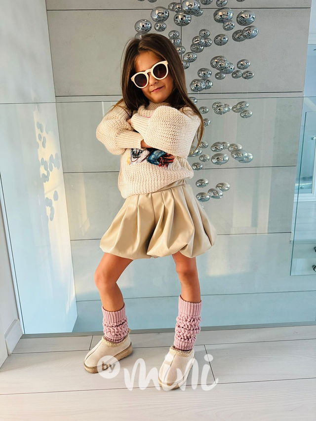 Eco leather balonové sukňokraťasy