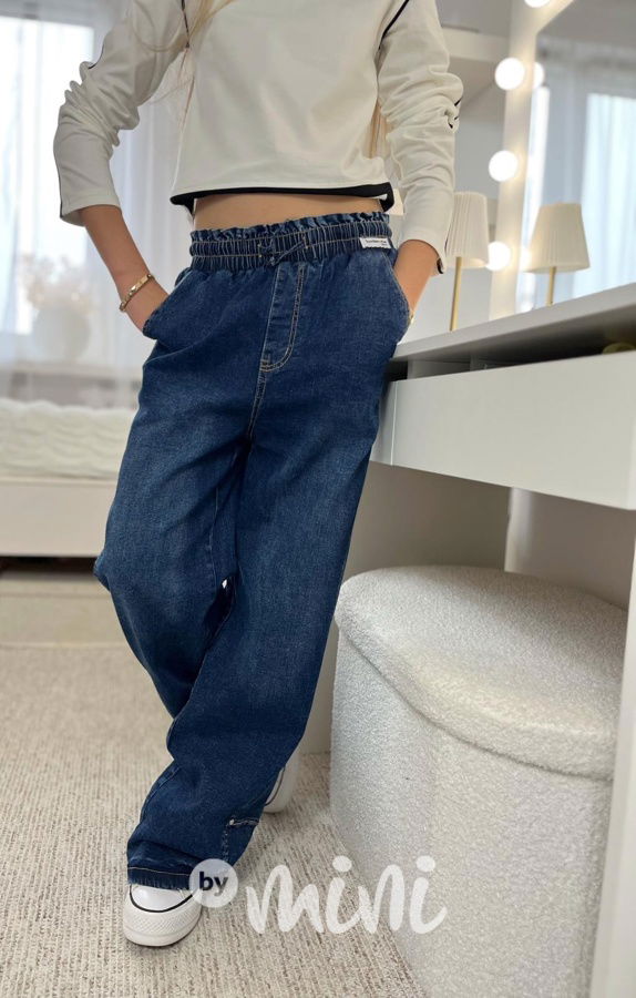 Zateplené volné blue džíny Everything