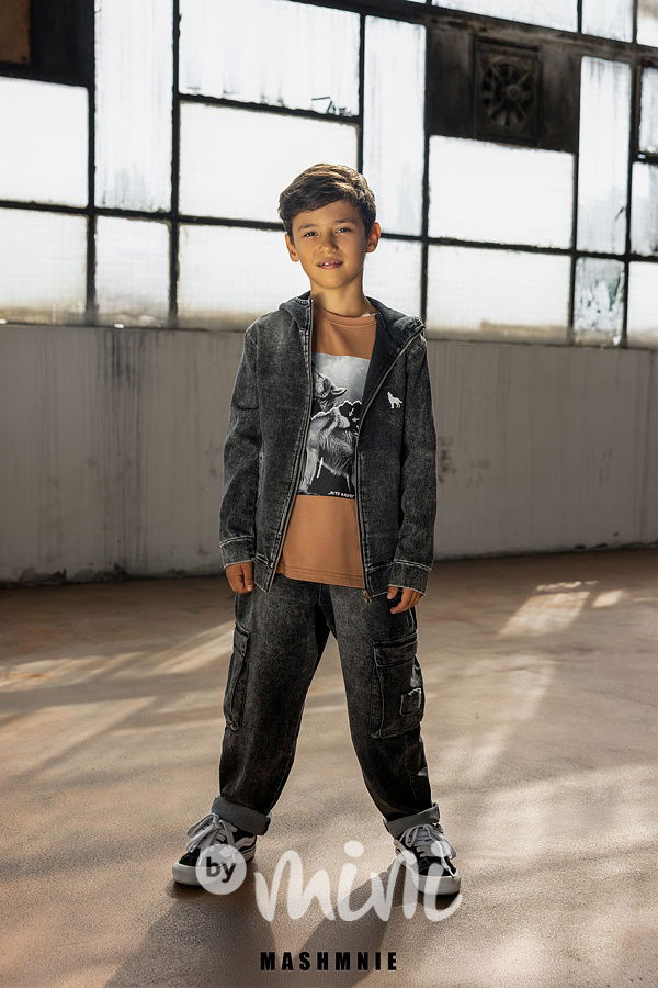 Mash Mnie soft dark denim mikinová bunda WOLF