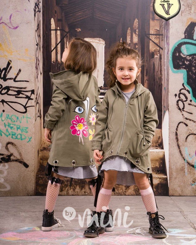 Luxury EYES khaki parka