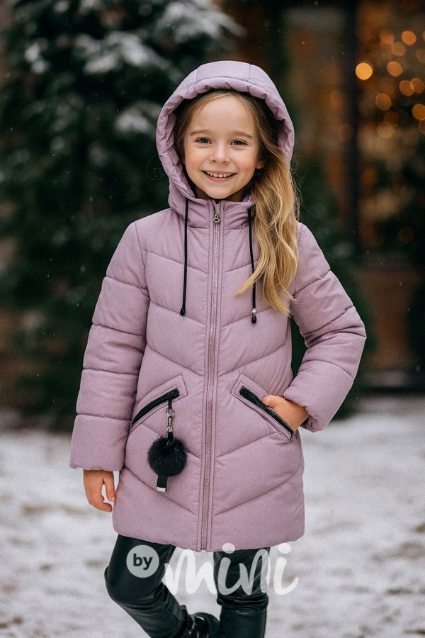 Zimní kabát Lily fialový