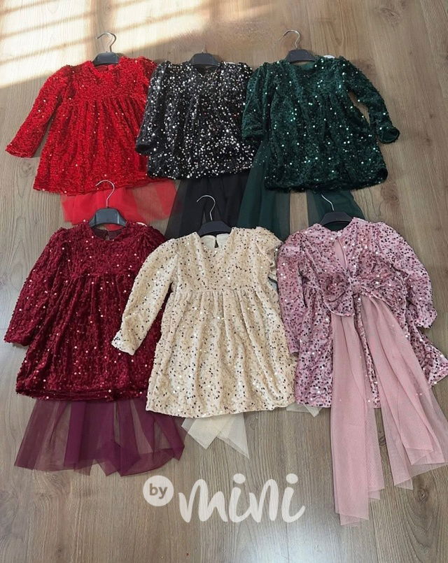 Maxi BOW flitr šaty pink