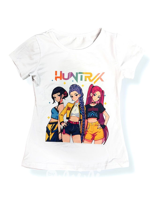 Huntrix GIRLS triko bílé