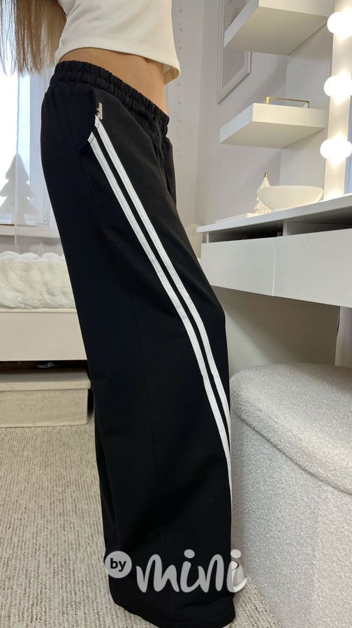 Fashion lounge volné tepláky černé