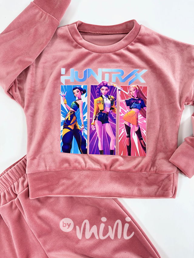 Demon Hunters soft velur souprava old pink