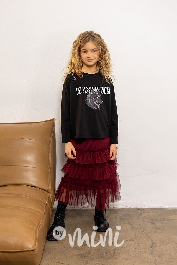 Mash Mnie midi tylová sukně bordo