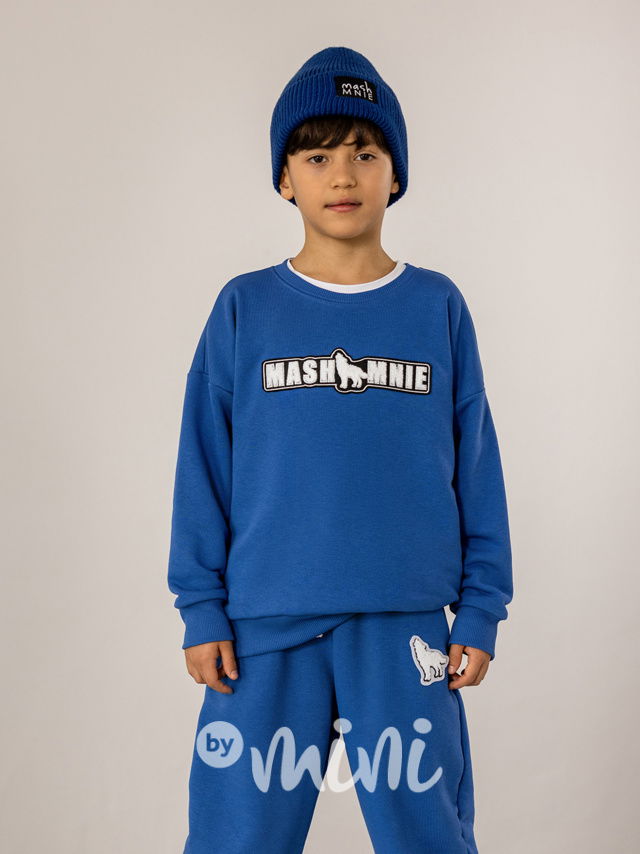 Mash Mnie logo mikina modrá