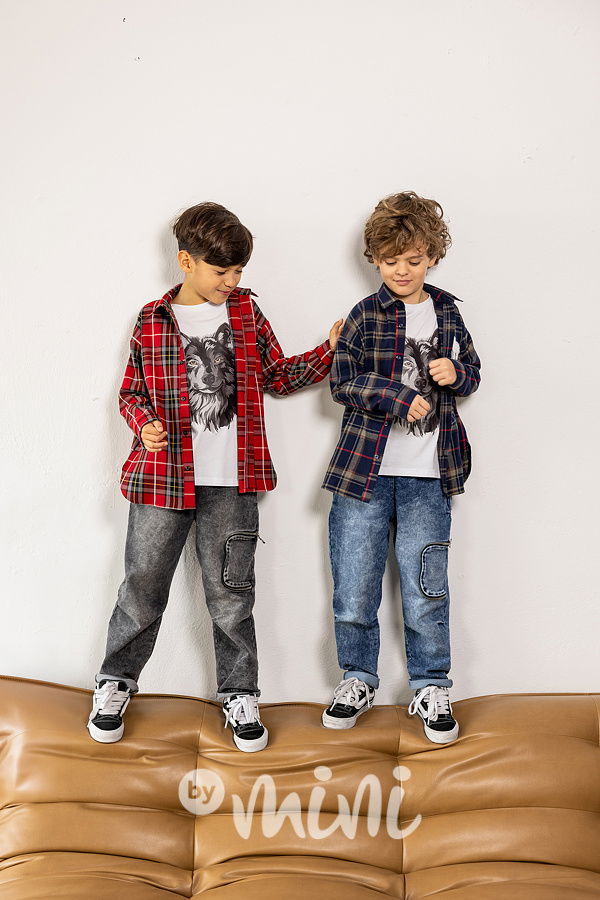 Mash Mnie volné soft dark denimky zipy