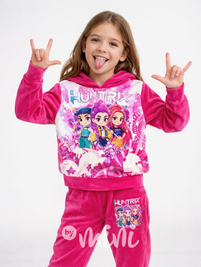 HUNTRIX soft velur souprava PINK