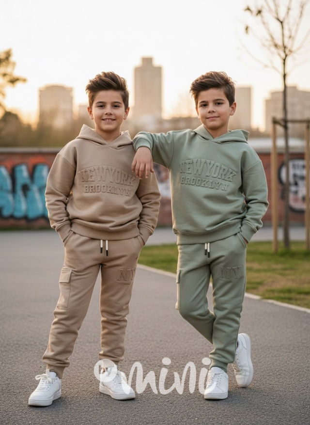 New York tepláková souprava khaki