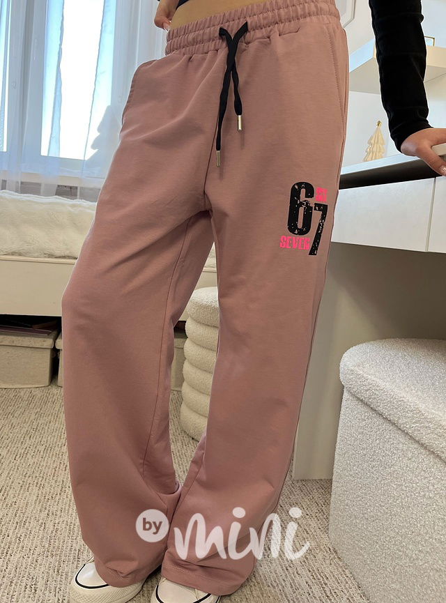 Lounge Six Seven volné tepláky růžové