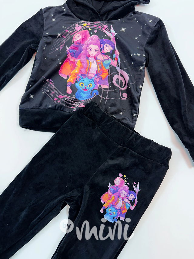 Demon Hunters soft velur souprava MAGIC černá