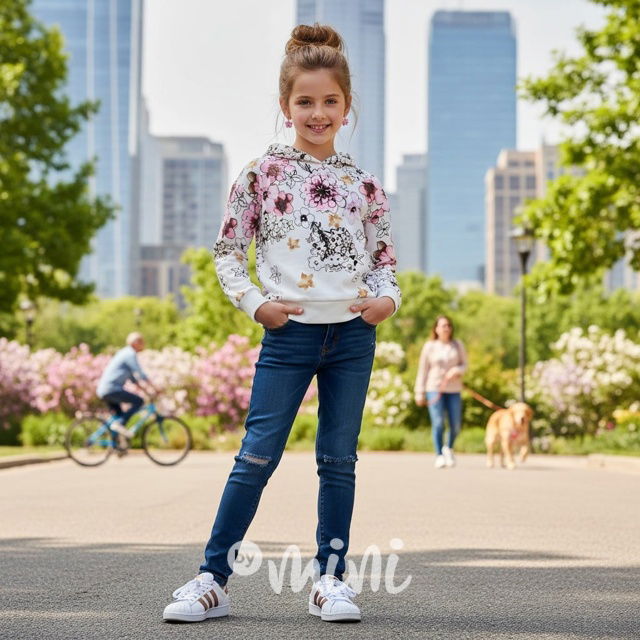 Mikina kytičky pink