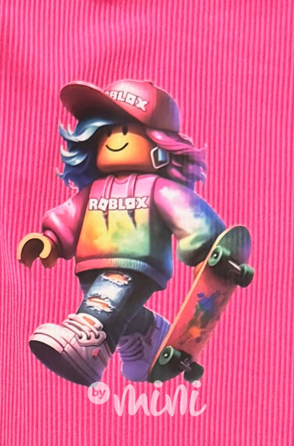 Roblox žebrované legíny malinové