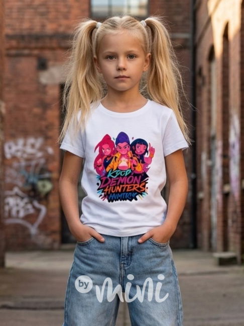 K-Pop Demon Hunters triko bílé