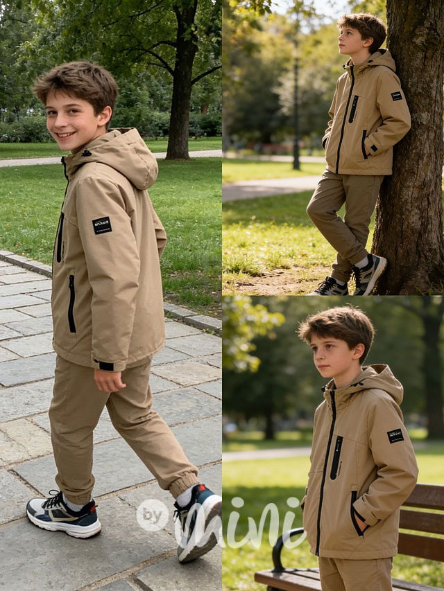 Jarní přechodová sporty bunda béžová