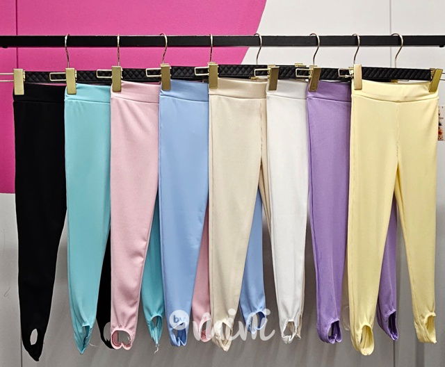 Stretch žebrované ballet legíny PINK