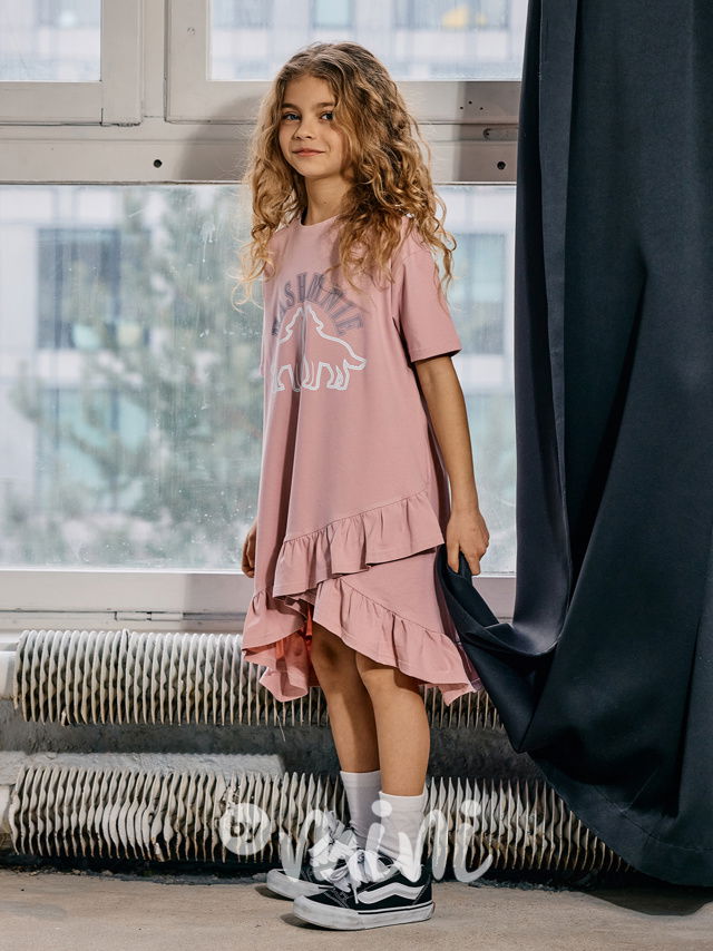 Mash Mnie asymetrické šaty pink