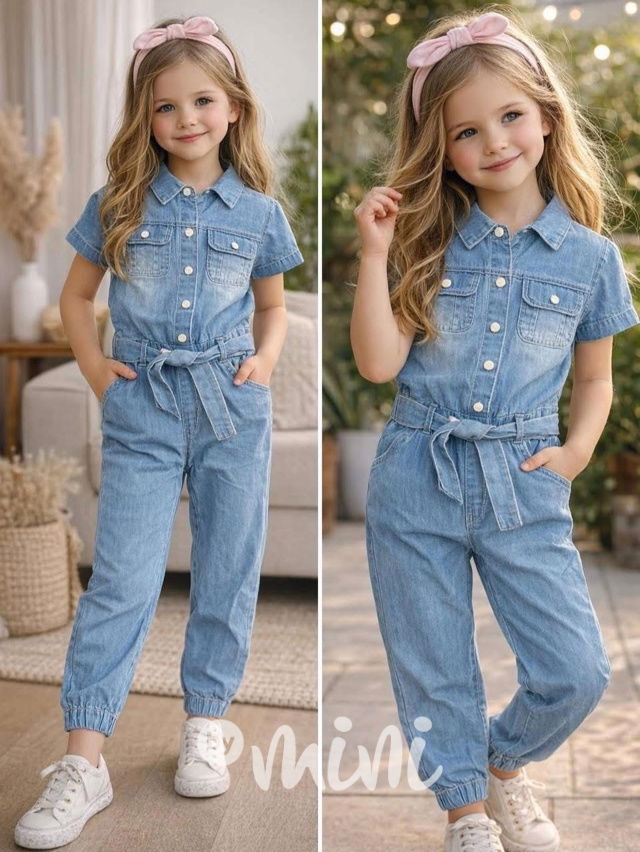 Soft denim overal