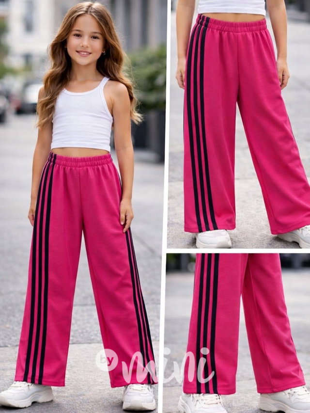 Sporty tepláky s pruhy AMARANT