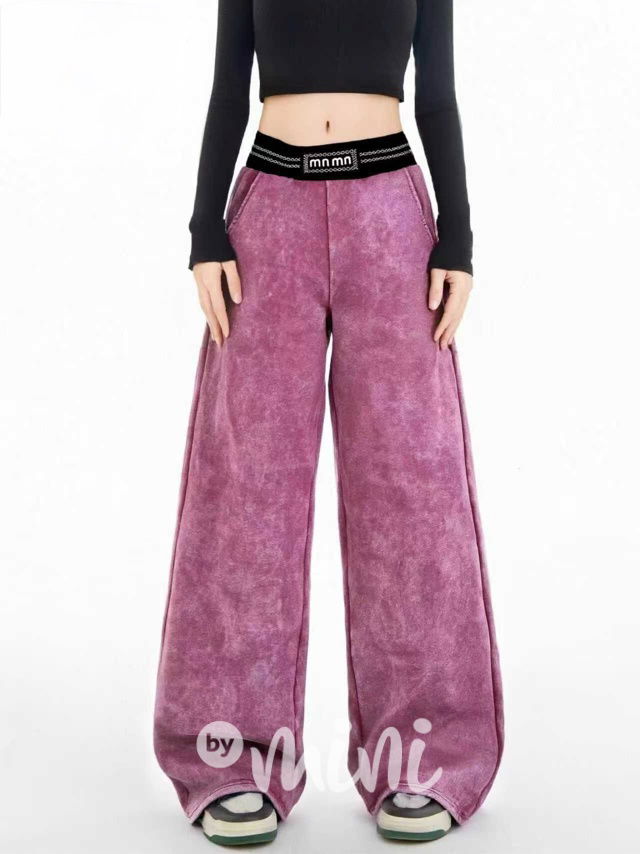 Acid wash pink lounge tepláky