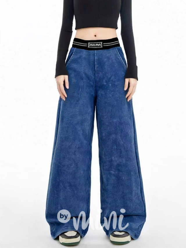 Acid wash blue lounge tepláky