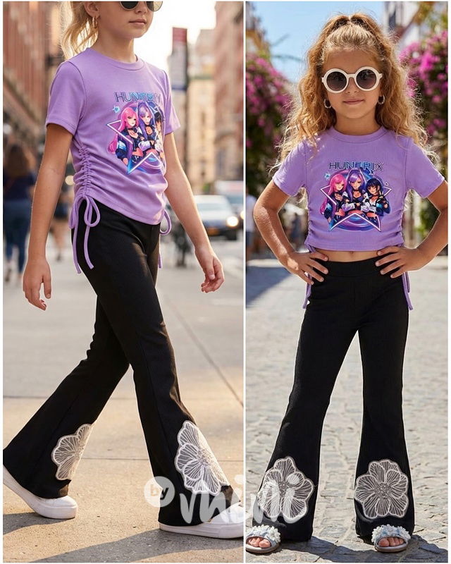 Stretch žebrované zvonáče FLOWER