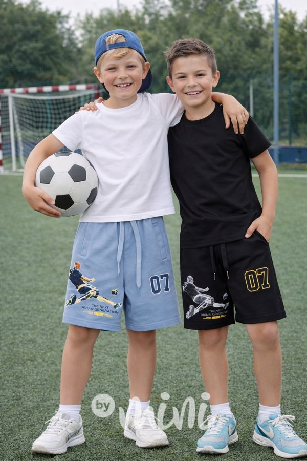 Bavlněné kraťasy fotbal černé