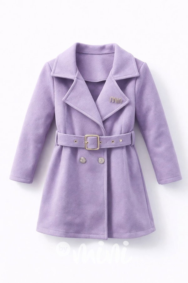 Flaušový kabátek MIA lila