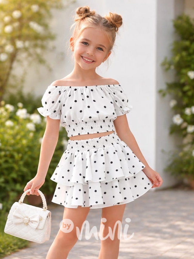 Puntíkatý letní set WHITE